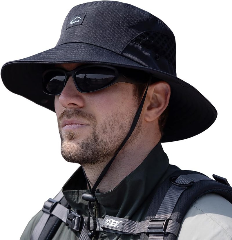Sireck Fishing Hat, UPF50+ Wide Brim Sun Hat for Men Women, UV Protection Hiking Beach Bucket Hats Summer Safari Hat - Image 1